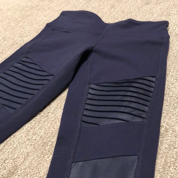 **SOLD** ALO Yoga Moto High Waist Leggings (Navy) - Picture 6 of 8